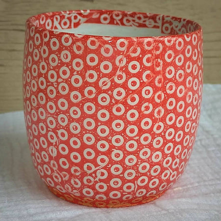 Red & White Origami Paper Tumbler