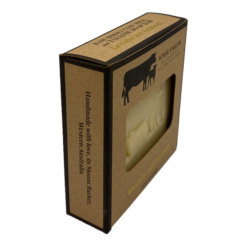 RAW MILK + TALLOW Soap Bar, Raw Cow Milk, Grass Fed Tallow, Old Fashioned