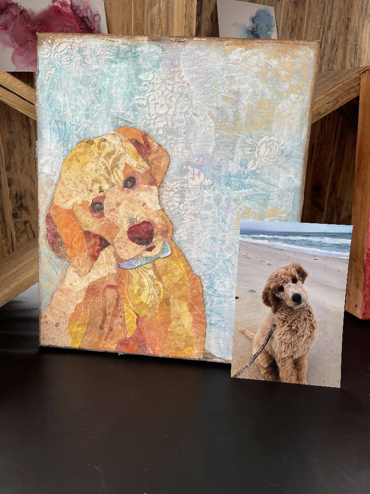 Mixed media pet portrait