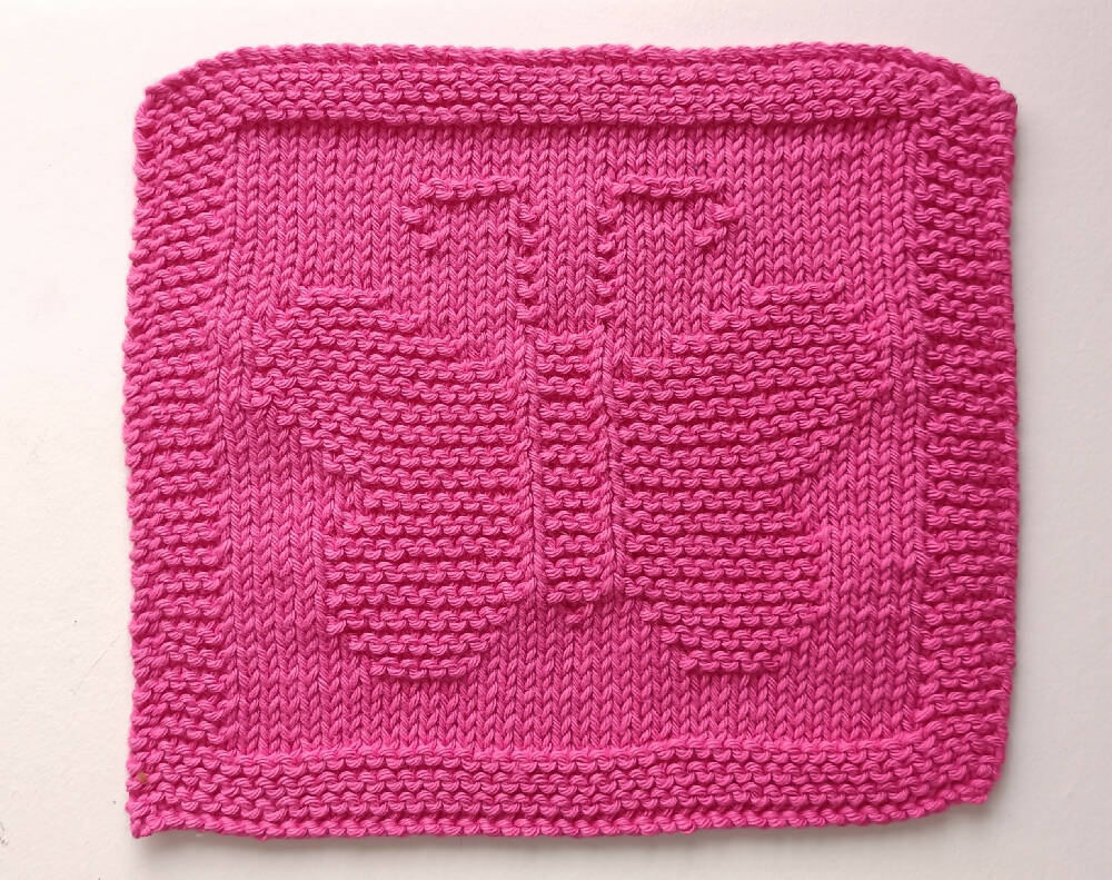 Handknit Washer Cotton Yarn - Butterfly, Hot Pink