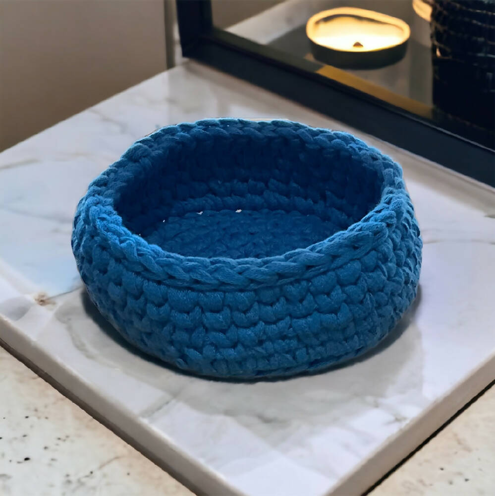 Crochet handmade baskets - small - set of 3