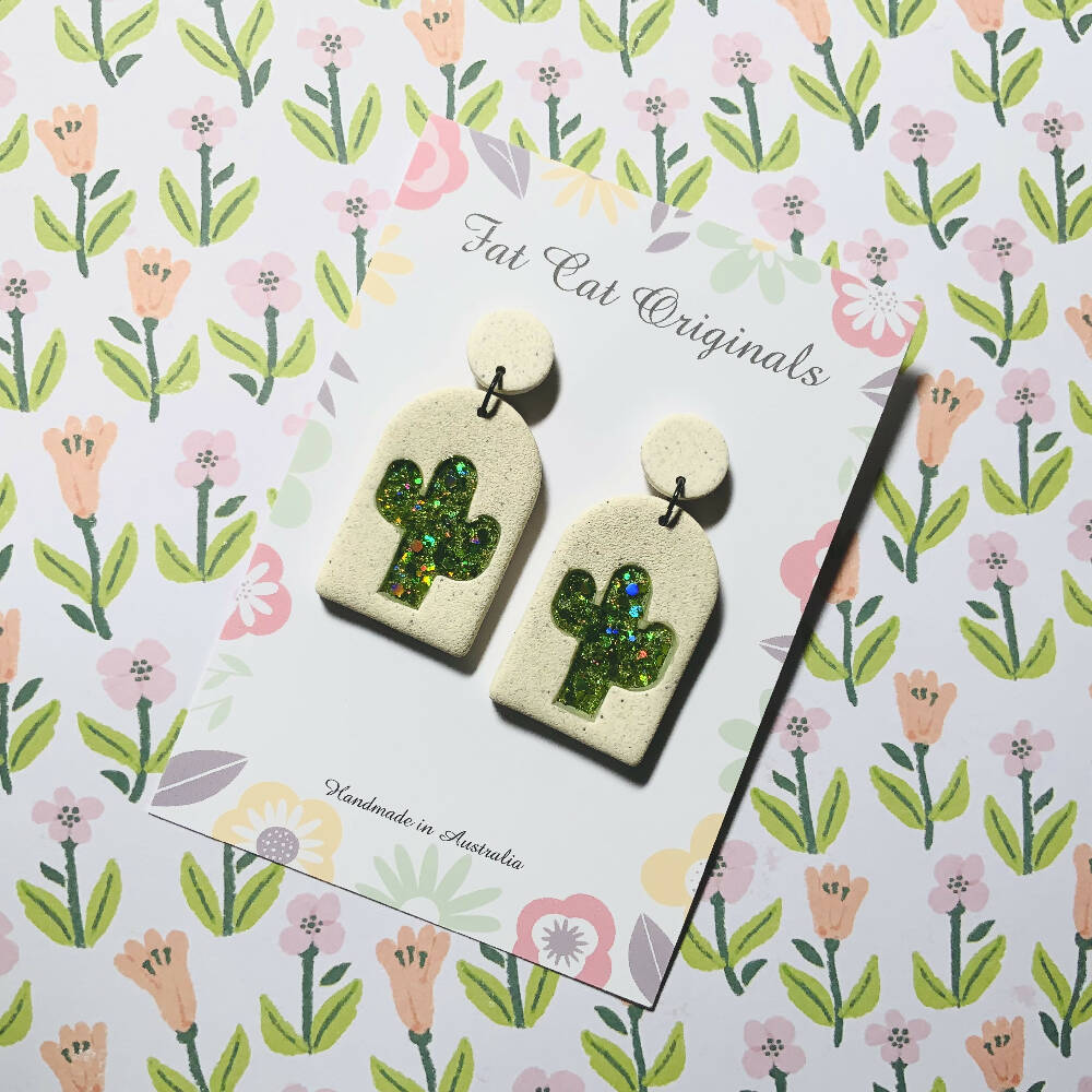 Earrings: LYRA Cactus Statement Earrings