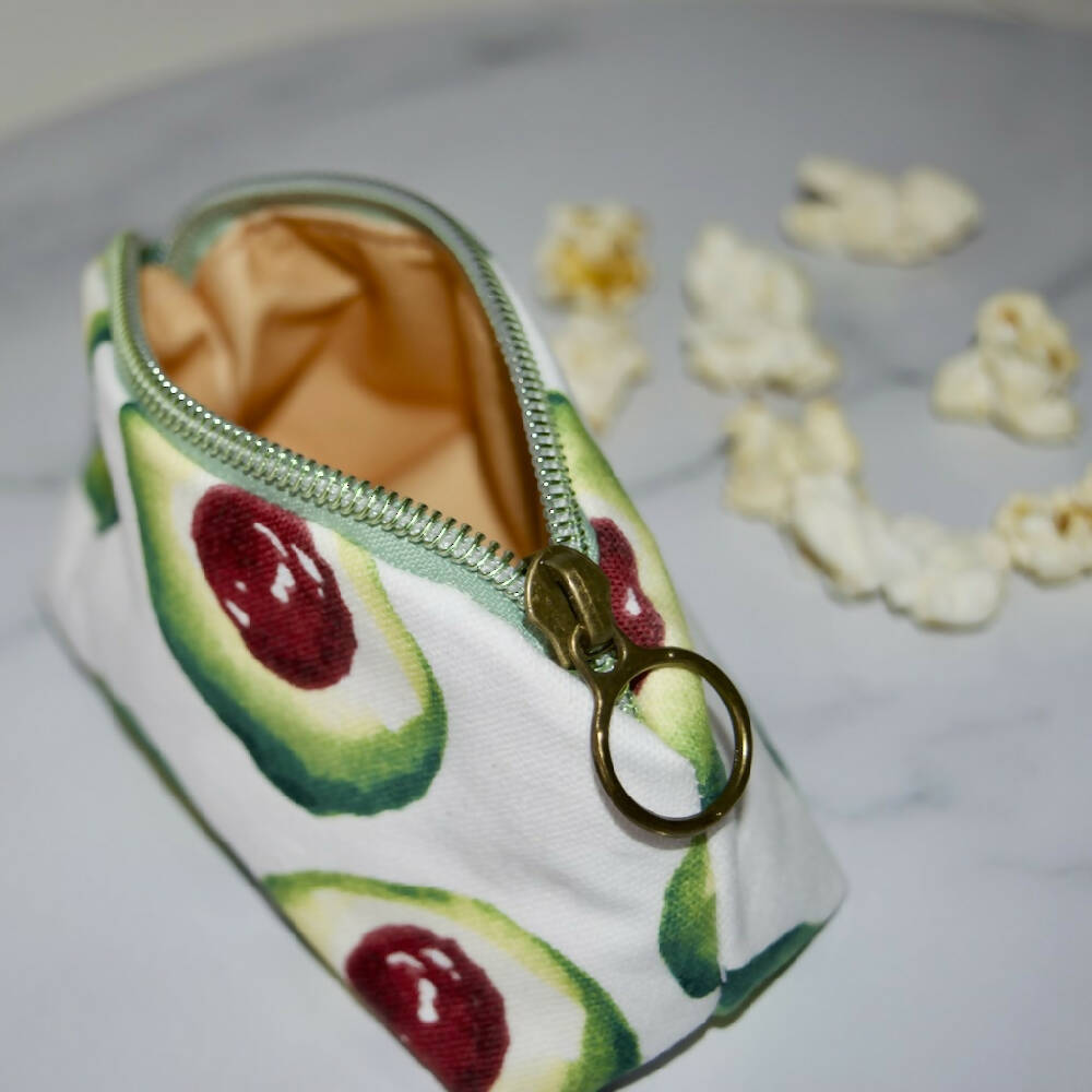 Snack Pouch - Avocados on White
