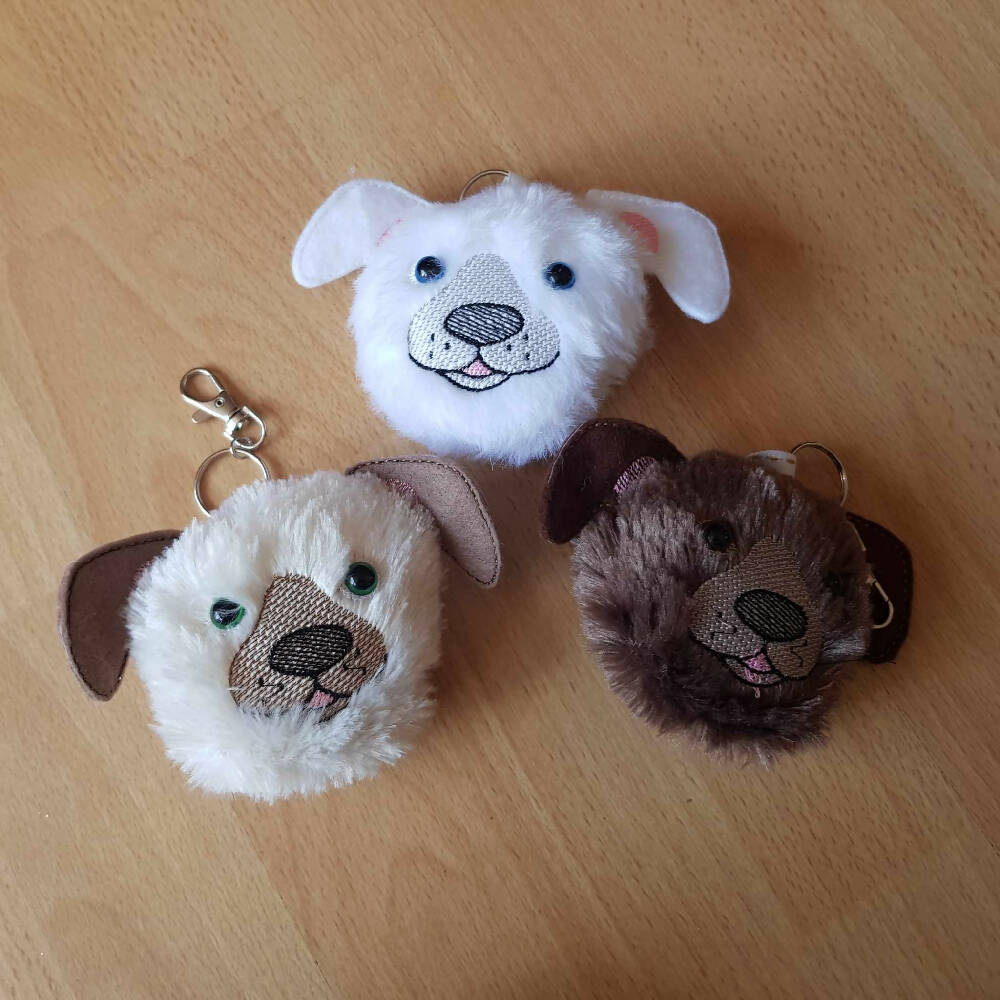 Puppy Fluffy Puff Keyring
