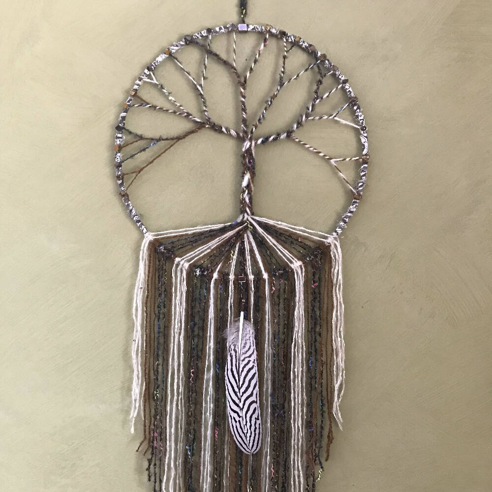 Tree of Life Dream Catcher Art - "Browns" (Large)