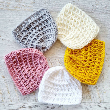 Baby Beanie | Vintage | Newborn | Handmade | Crochet | Knit | Hat