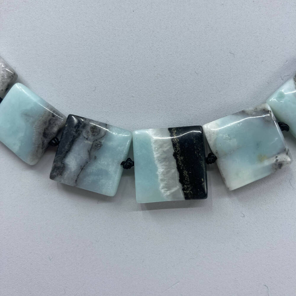 Amazonite square beads necklace 3