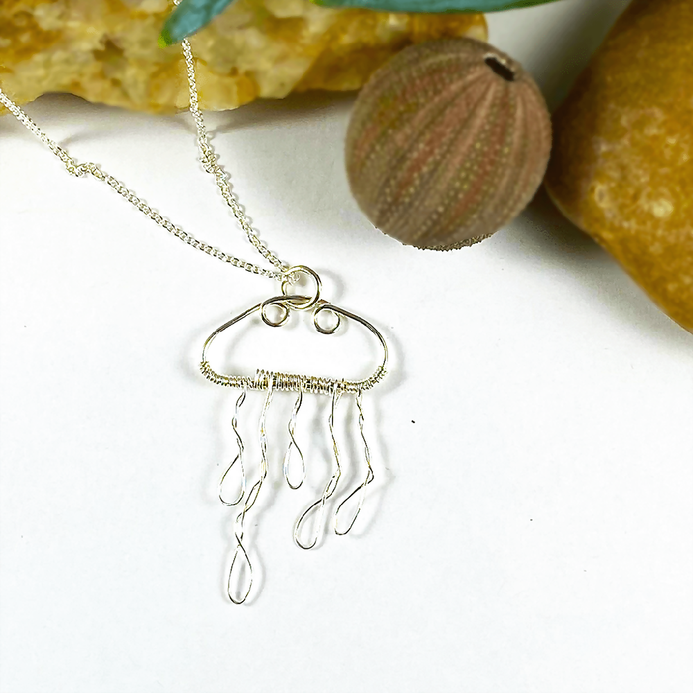 Sterling Silver Necklace With Jellyfish