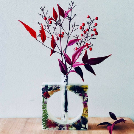 Test Tube Propagation Vase featuring Australian Native Flowers