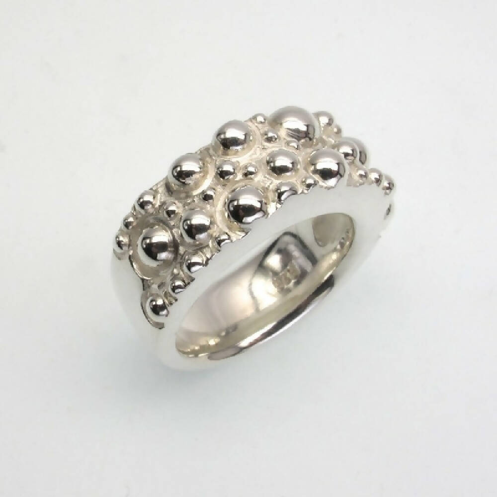 Sterling silver bubble ring