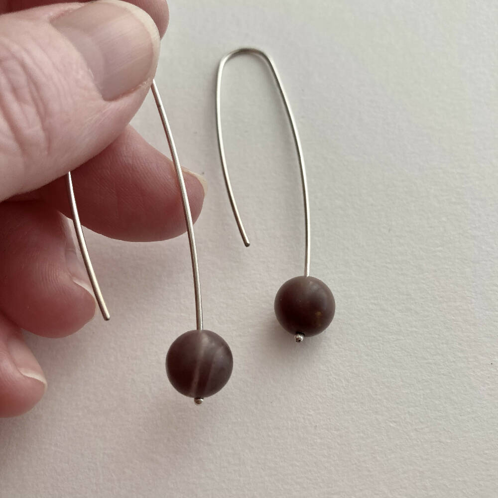 Mookaite and sterling silver earrings 5