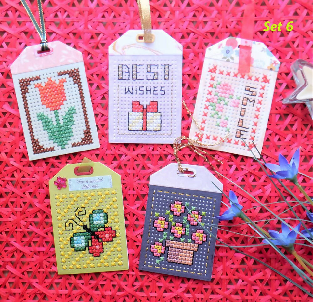 Assorted Cross Stitch Gift Tags Sets