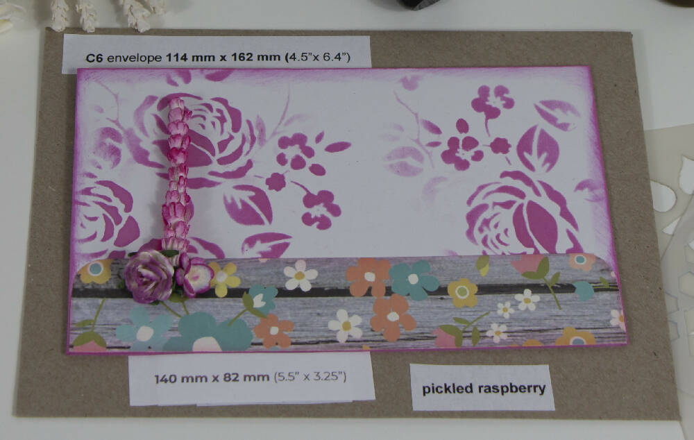 rose pickledraspberry flowers paper strip