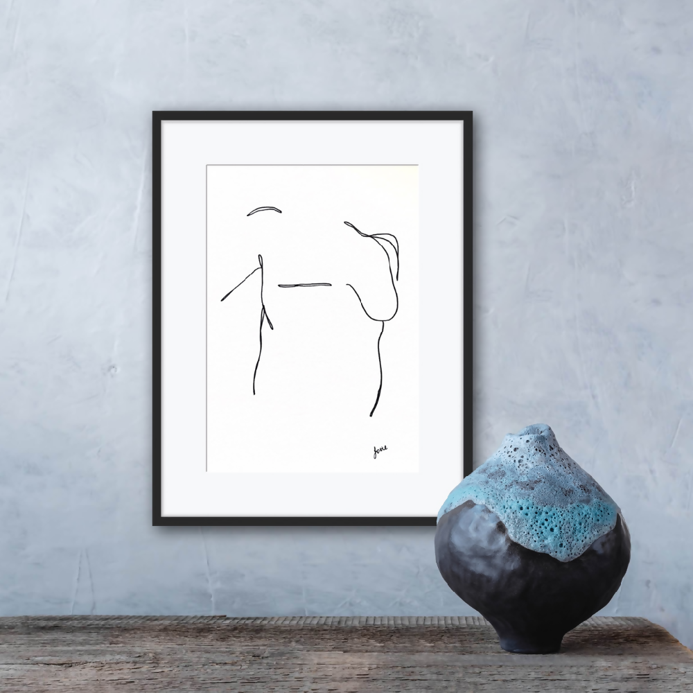 ‘Calmness’ Original A4 line drawing artwork