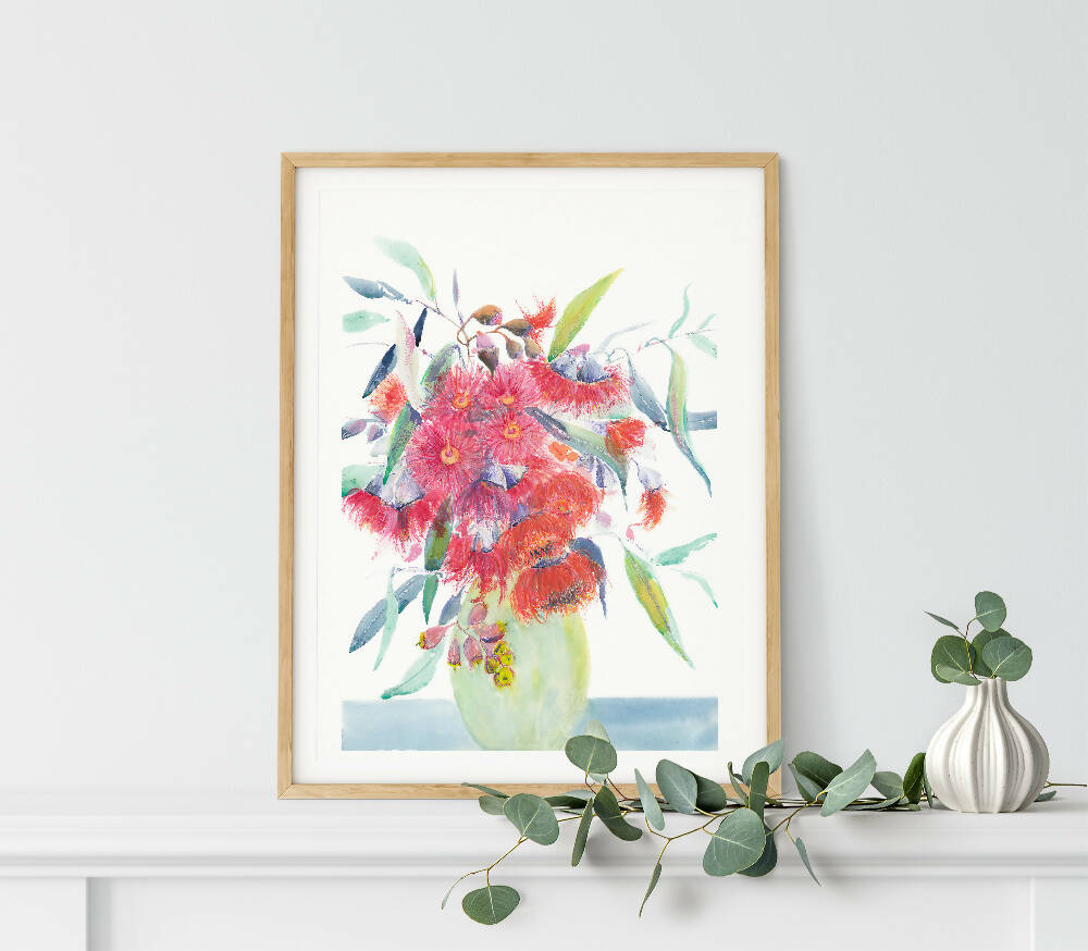 Flowering Gum in Vase Print