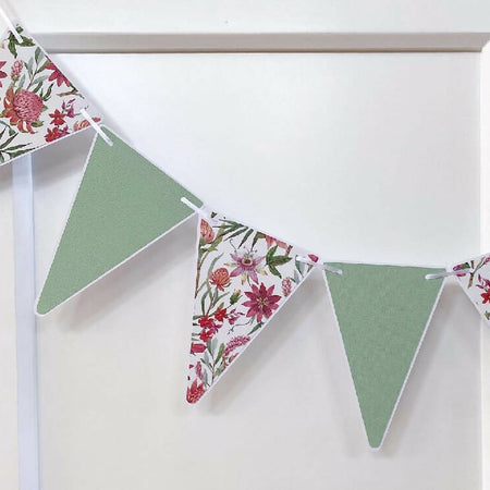 Australian Floral Triangle pennant banner.