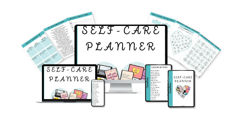 Self-Care Planner, Tracker and Workbook (digital)