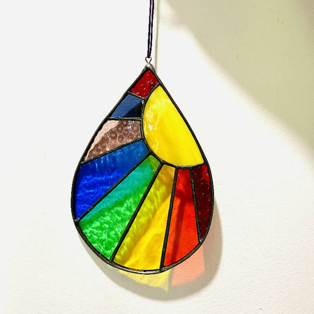 Stainedglass Rainbow Teardrop