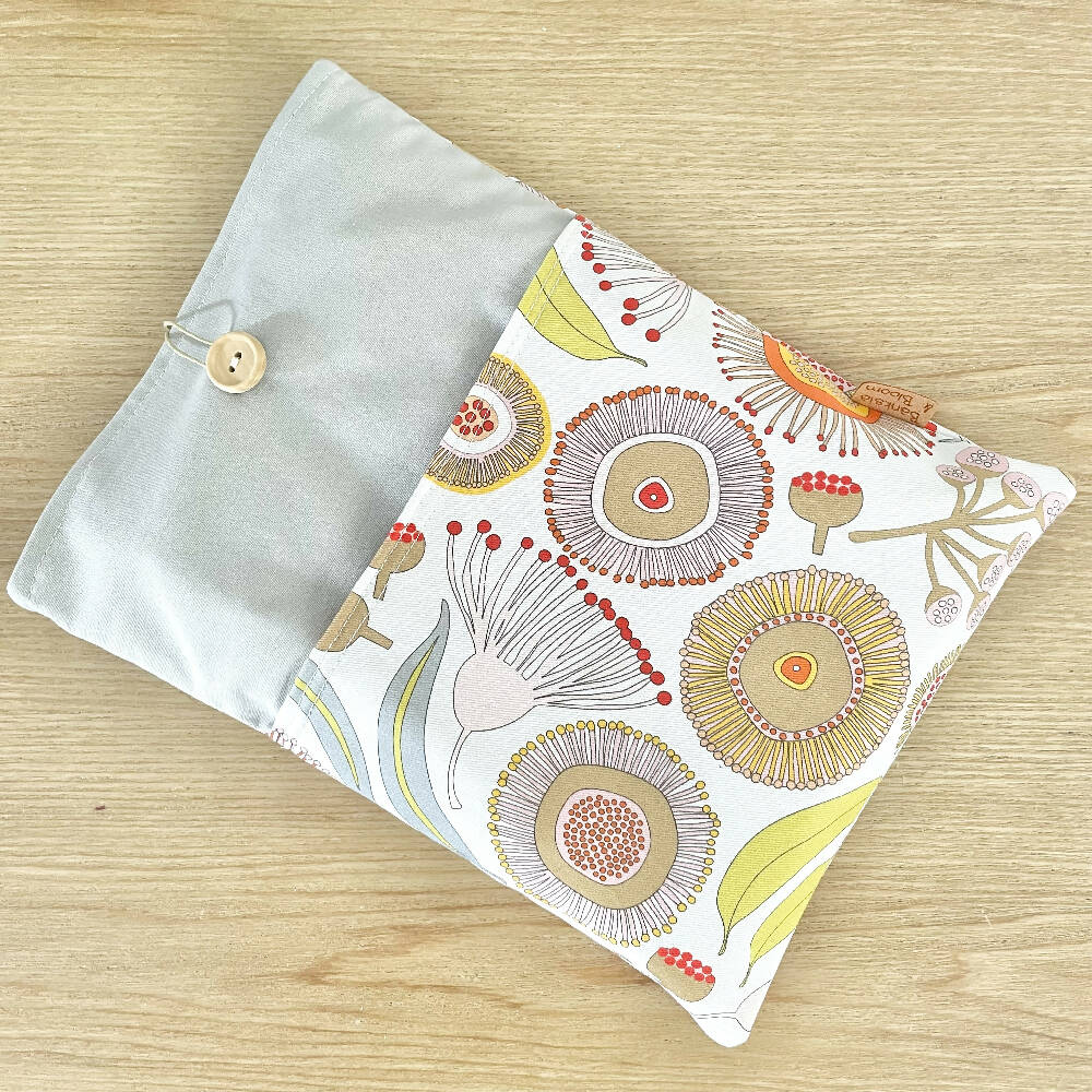 Book Sleeve or iPad Sleeve, Book Protector~ Gum Blossom Garden