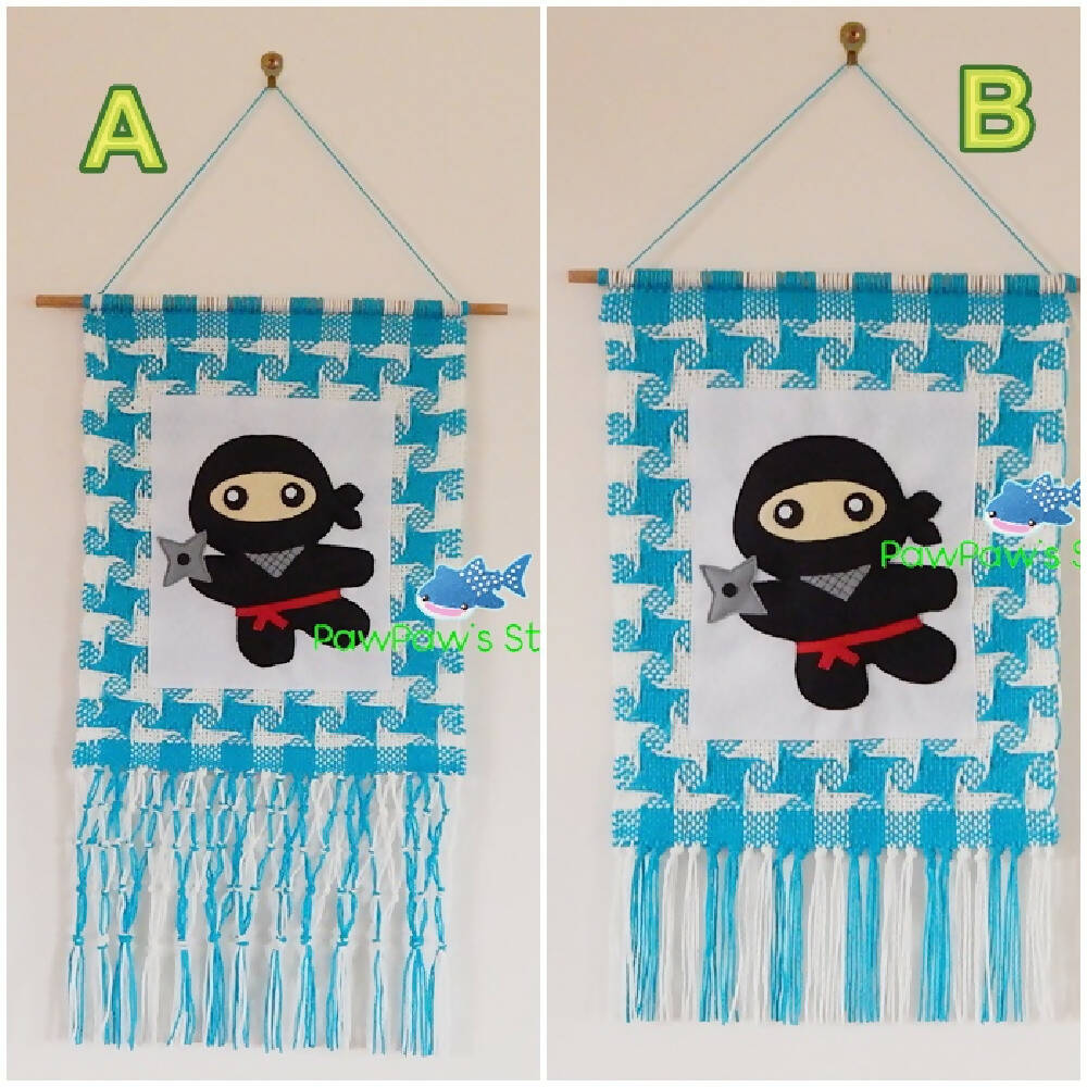 Ninja / Ninja Wall Hanging / Ninja Tapestry / Nursery Home Decor Gift