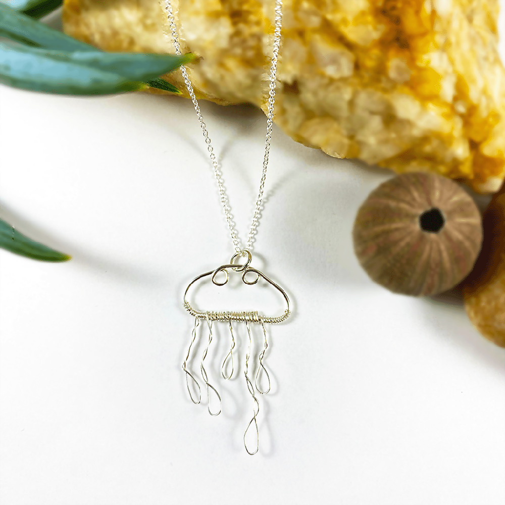 Sterling Silver Necklace With Jellyfish