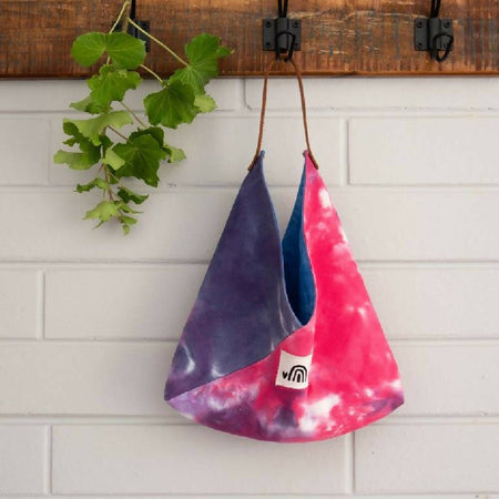 Small Japanese style Bento Bag/Origami Bag, Purple/Fuchsia