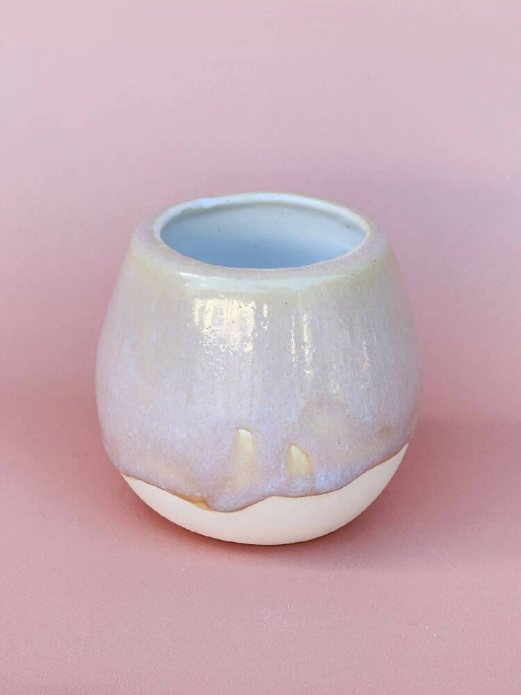 Handmade Ceramic Propagation Vase - Opal Glaze