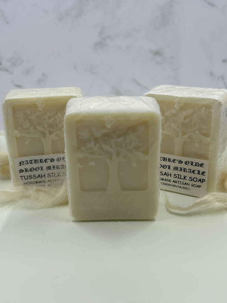 Tussah silk soap