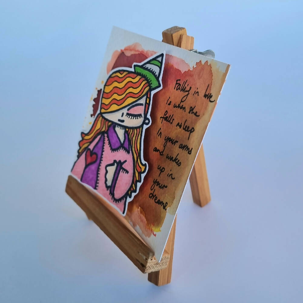 Headline Series : Delaney Original Ink on Watercolor Paper