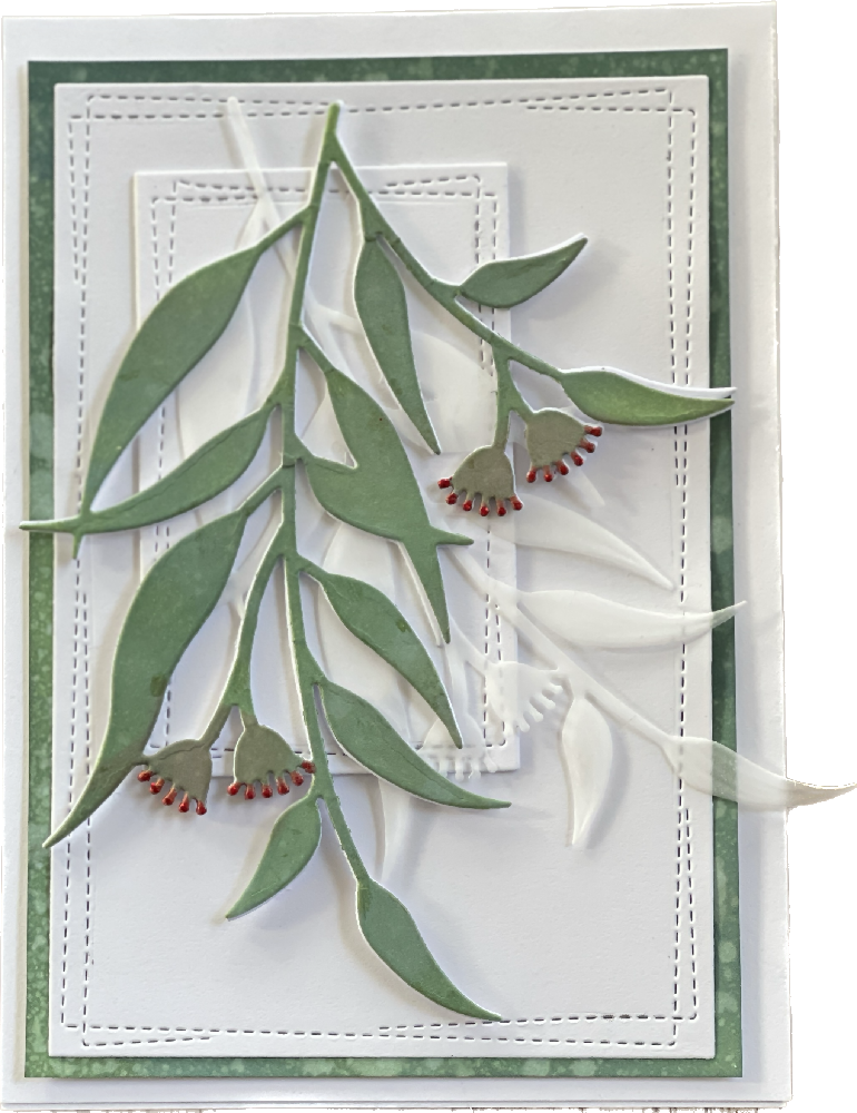 Handmade all occasion card gum leaves