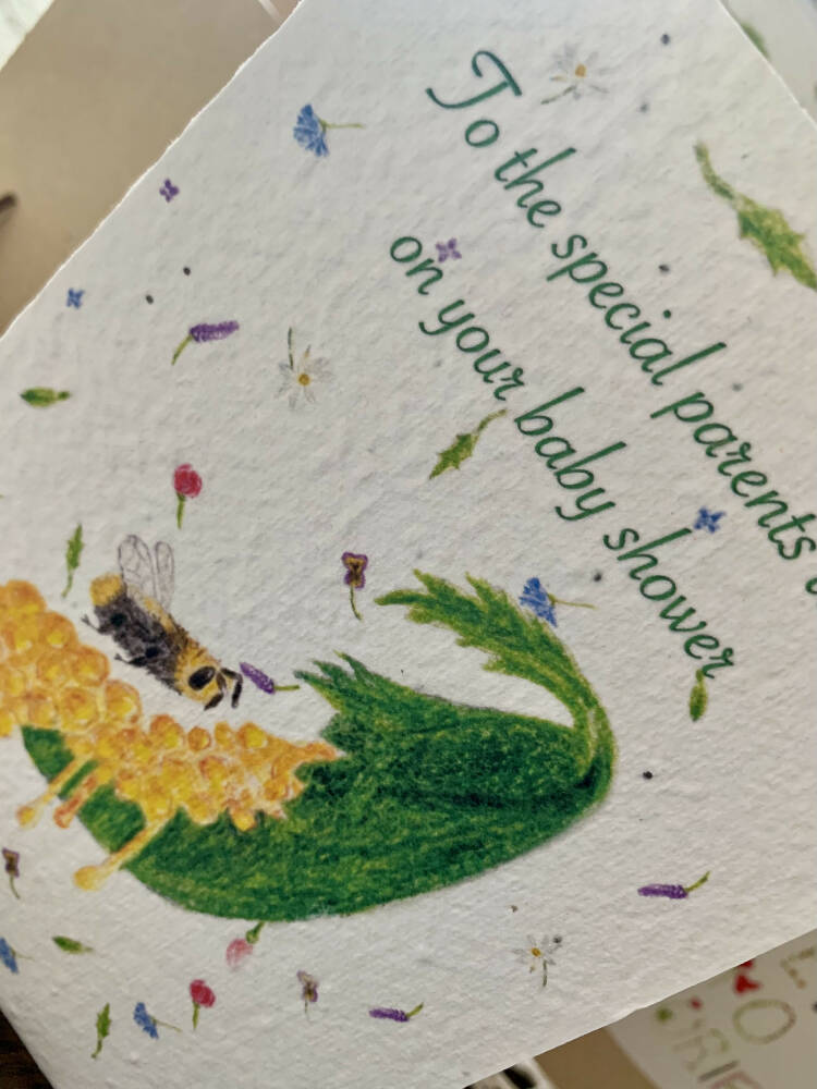 Baby Shower Seeded Paper Greeting Card