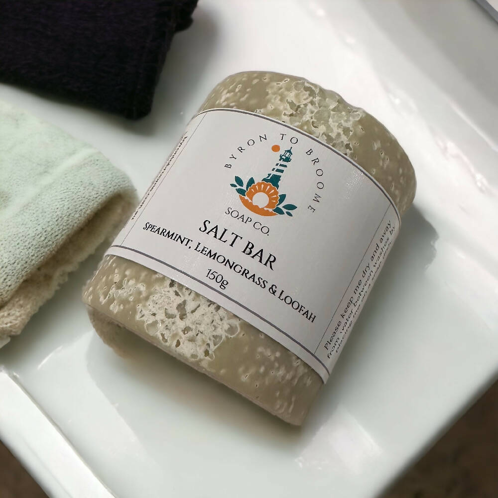 Spa Salt Bar - Spearmint, Lemongrass & Loofah