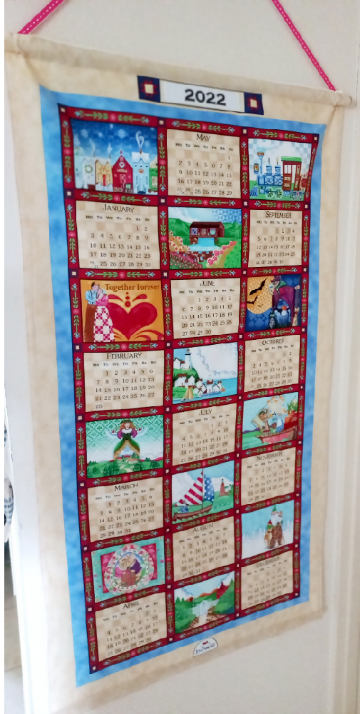 Fabric Wall Calendar 2023 - 2025 - $39.00