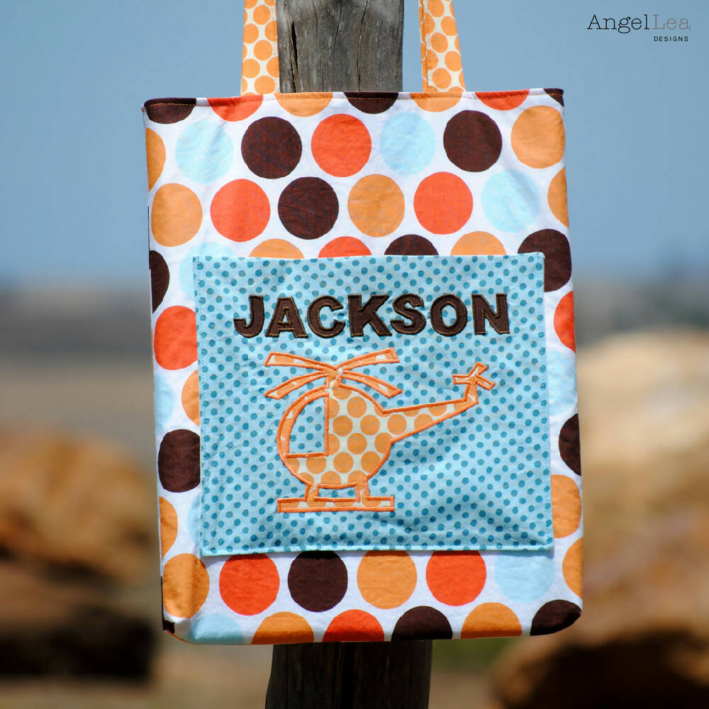 Library Tote Bag PDF Sewing Pattern, School, Kindy, Personalised Bag