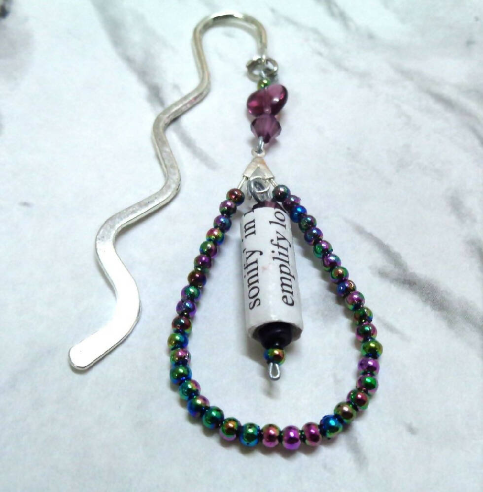 Beaded Bookmarks - Book Page Beads - Metal Stems