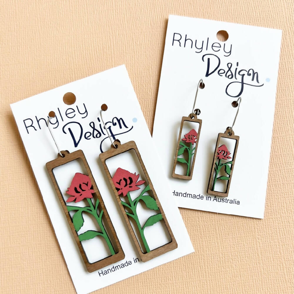 Waratah Earrings | Rhyley Design