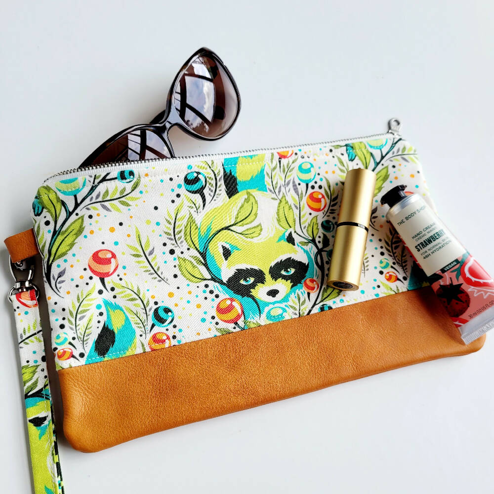 Stylish and Fun Raccoon Wristlet/Clutch