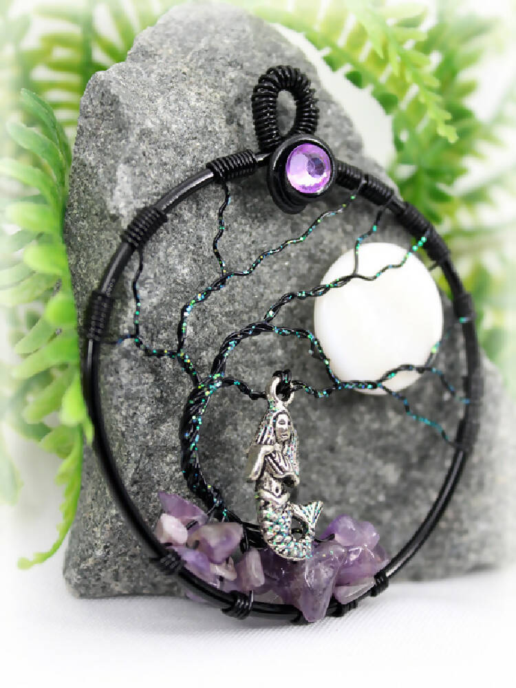 Tree of Life Mermaid with Amethyst and Moon