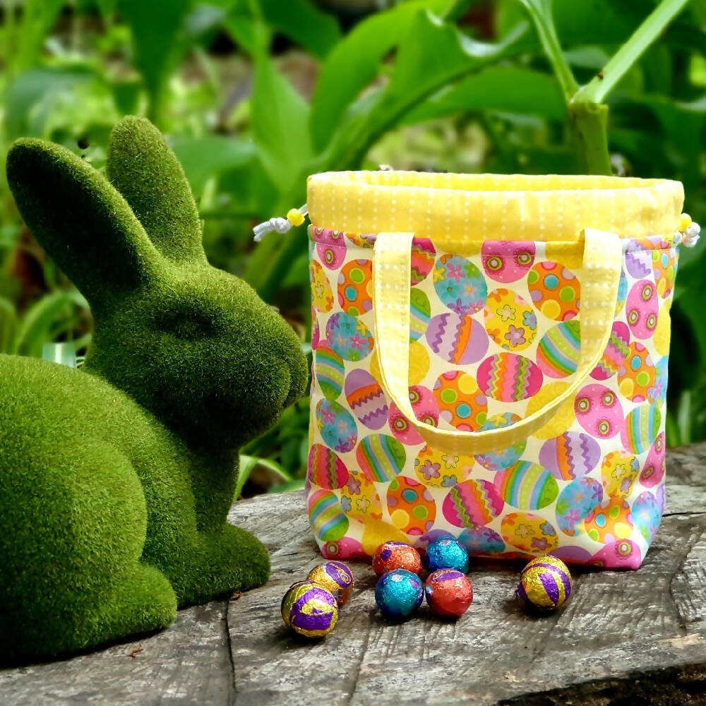 Small Drawstring Bag, Easter Egg Hunt Bag