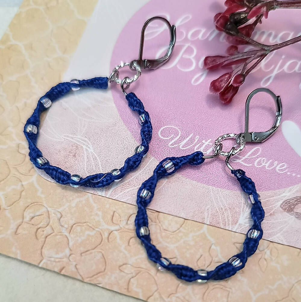 Macrame Beaded Earrings