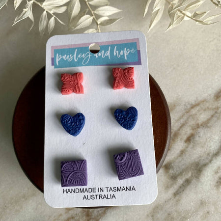 Polymer Clay Stud Pack #4