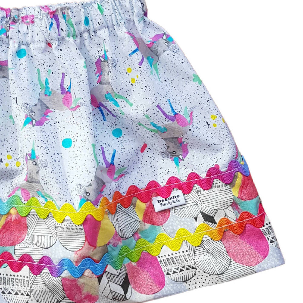 Girls Unicorn Print Skirt | Size 1