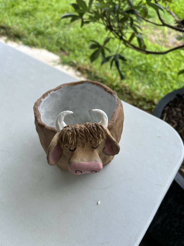 Brown Cow Planter Large
