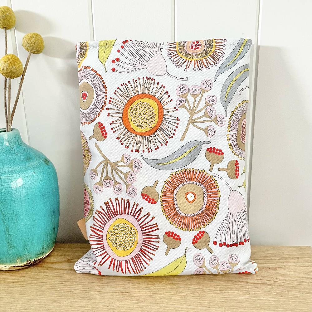 Book Sleeve or iPad Sleeve, Book Protector~ Gum Blossom Garden