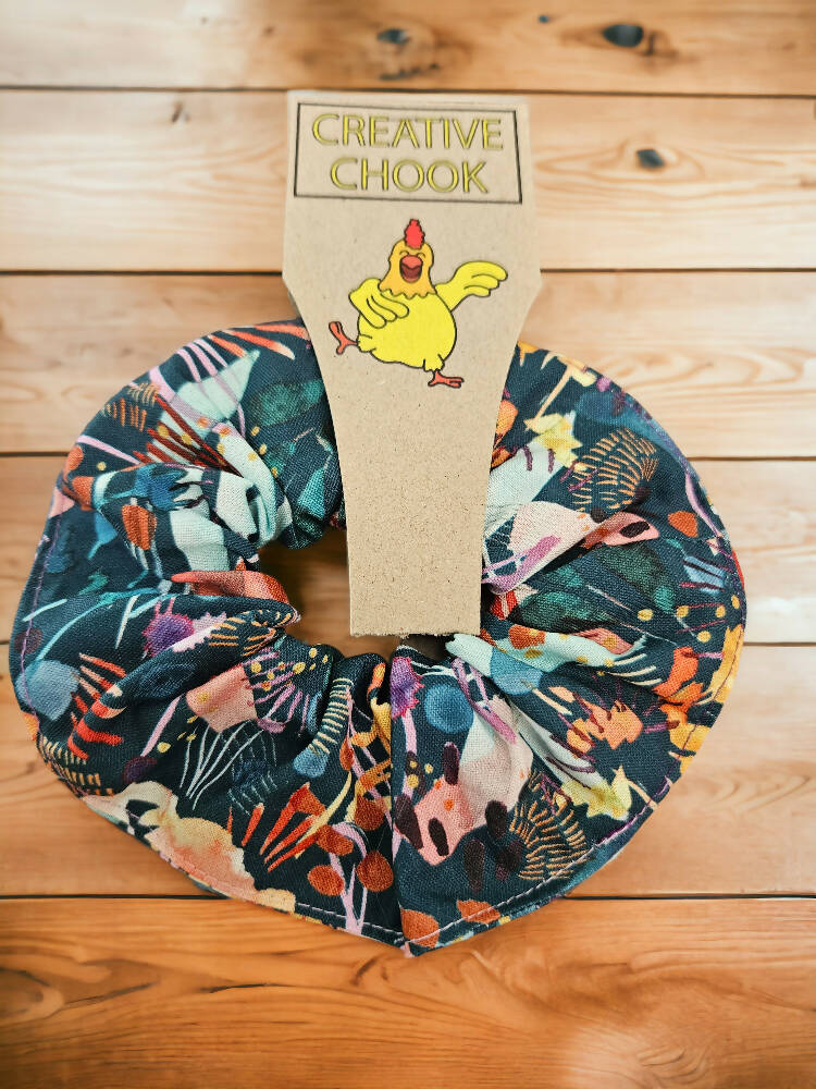 Multicoloured Handmade Cotton Hair Scrunchie/Tie