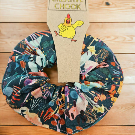 Multicoloured Handmade Cotton Hair Scrunchie/Tie