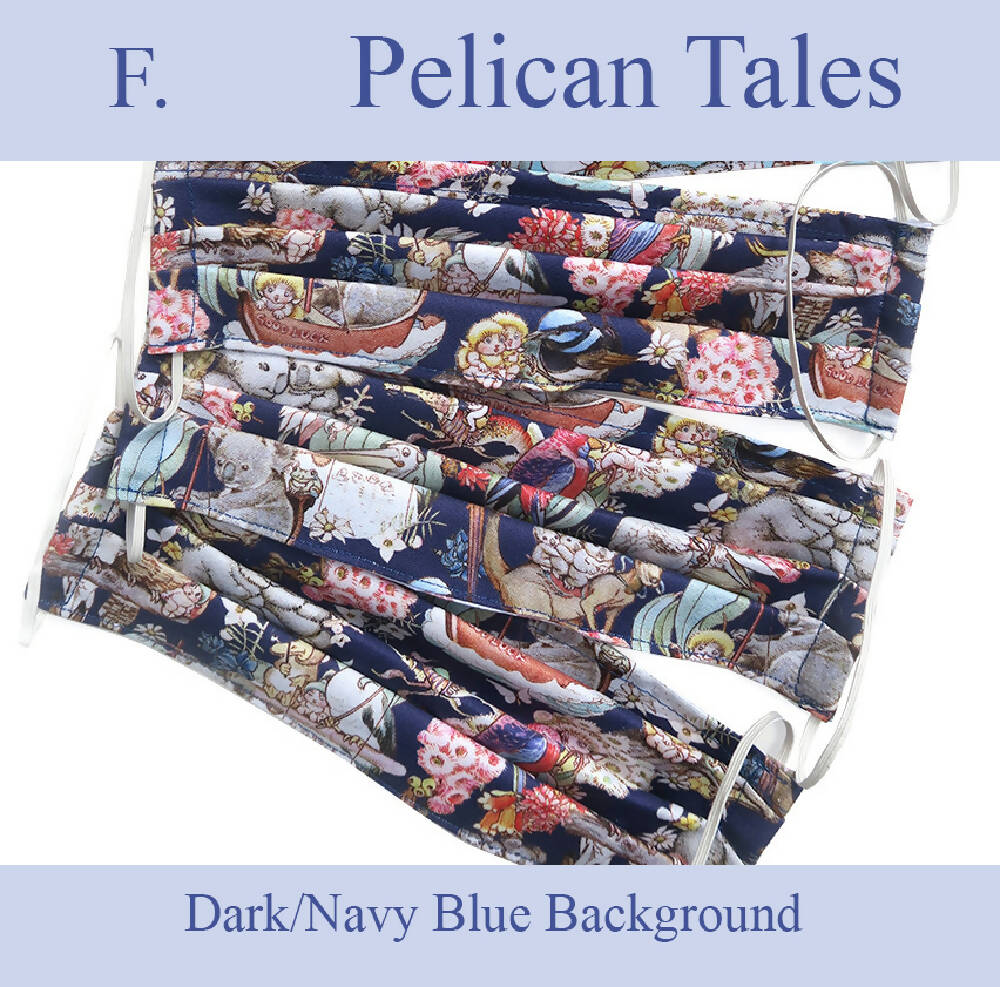 May Gibbs Pelican Tales dark blue Masks 1b