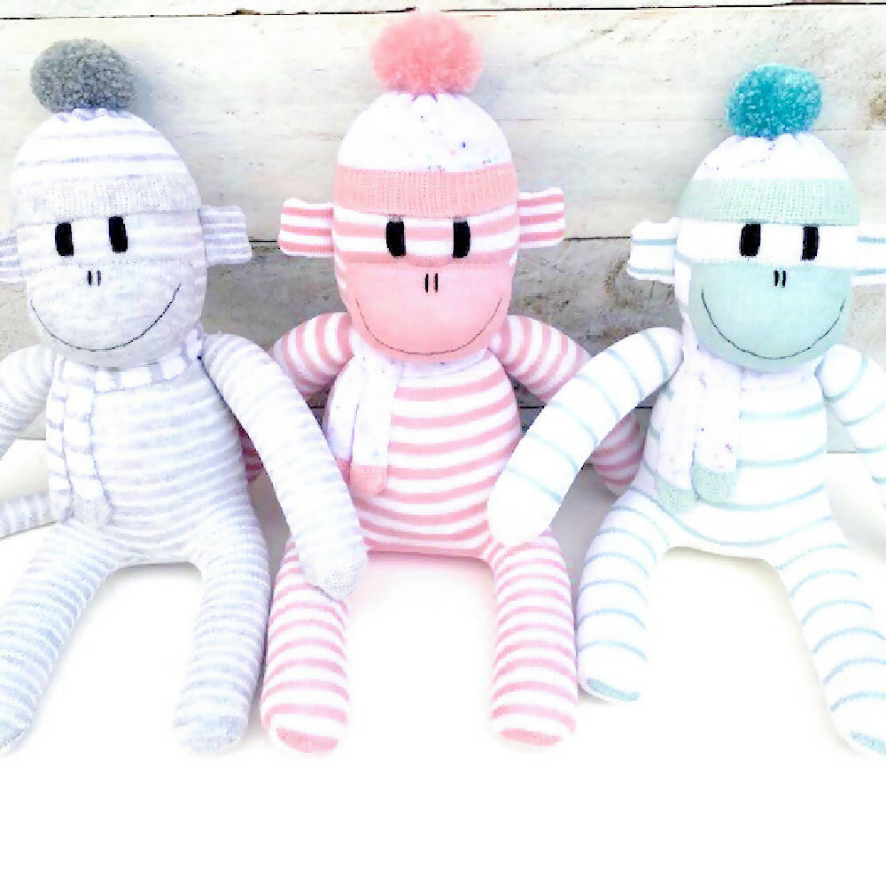 Wilbur Winnie and Winston-Sock Monkey-Sock Sofite-Soft Toy_1