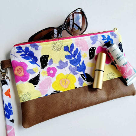 Stylish and Fun Floral Wristlet/Clutch