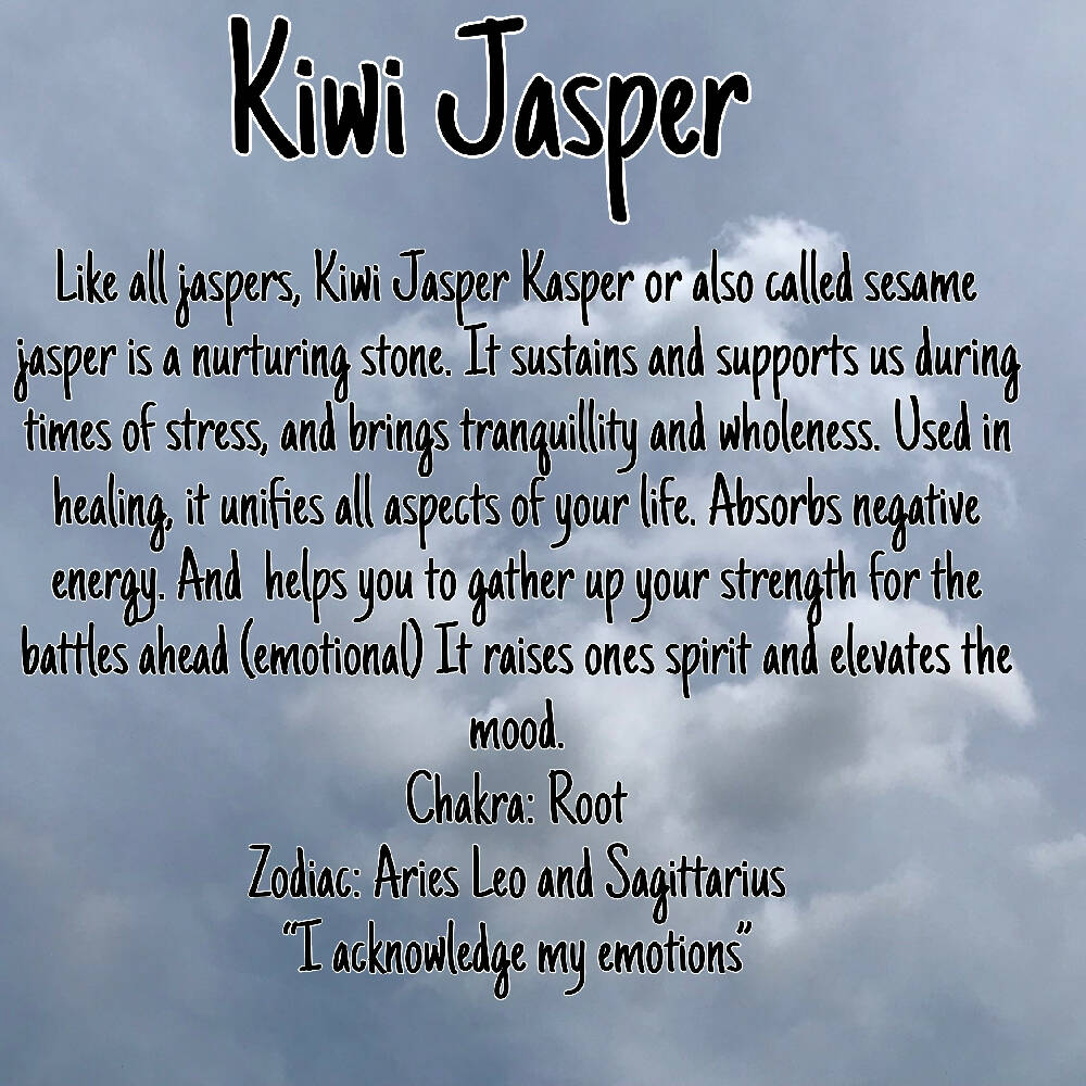 Kiwi Jasper Gemstone Stretchy Bracelet 8mm